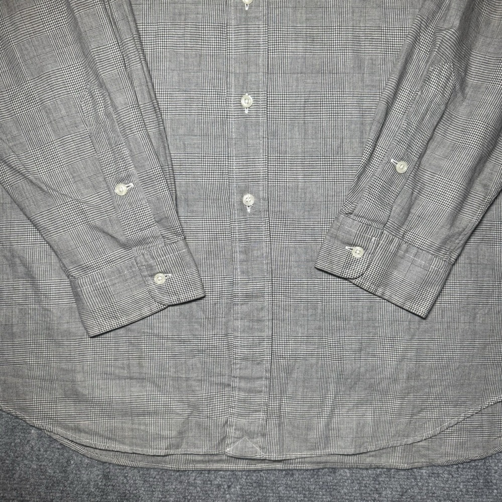 VTG Polo Ralph Lauren Blake Long Sleeve Button Down Shirt Glen Check Men XL Gray - Picture 5 of 12